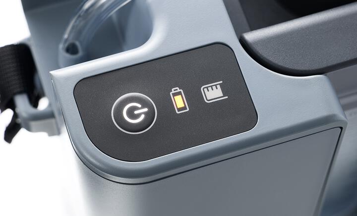 PureWick™ Portable Collection System user interface with battery light illuminated