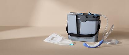 PureWick portable unit with Flex catheter and male external catheter